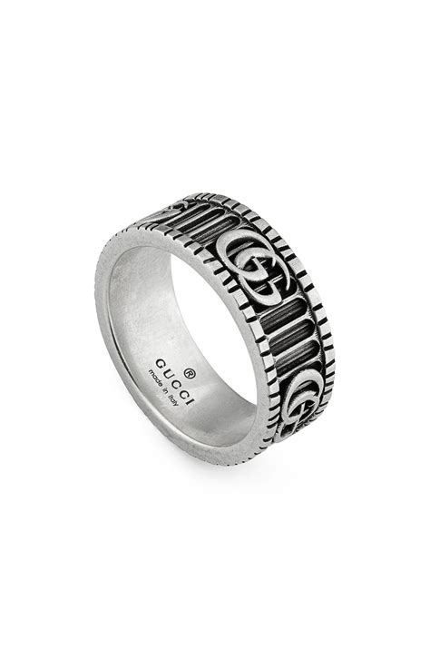 black gucci rings|Gucci silver band ring.